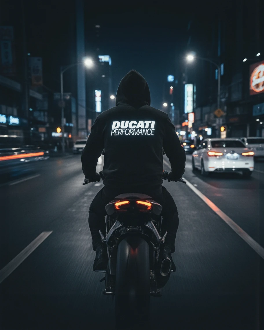 DUCATI Reflektörlü Premium Hoodie