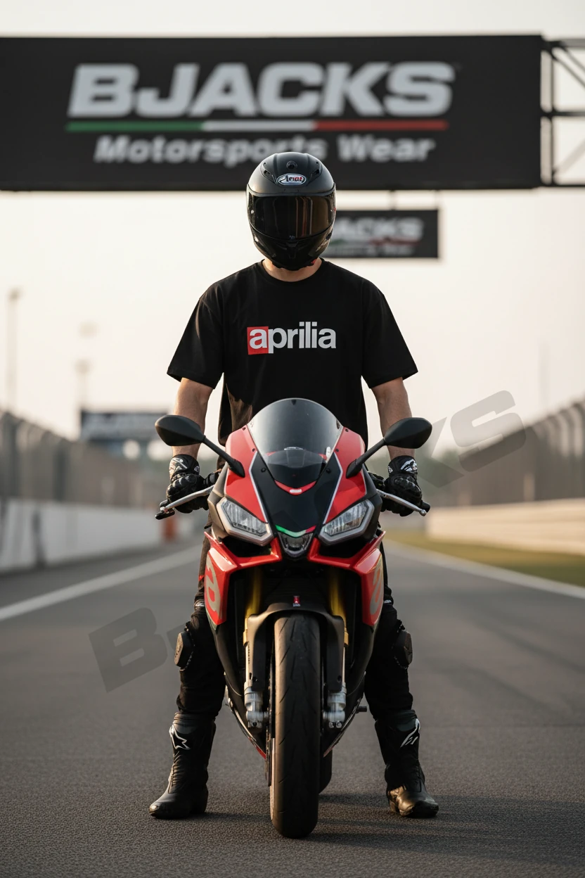 Aprilia Legacy Unisex Tişört - Aprilia Tutkunlarına Özel - Siyah