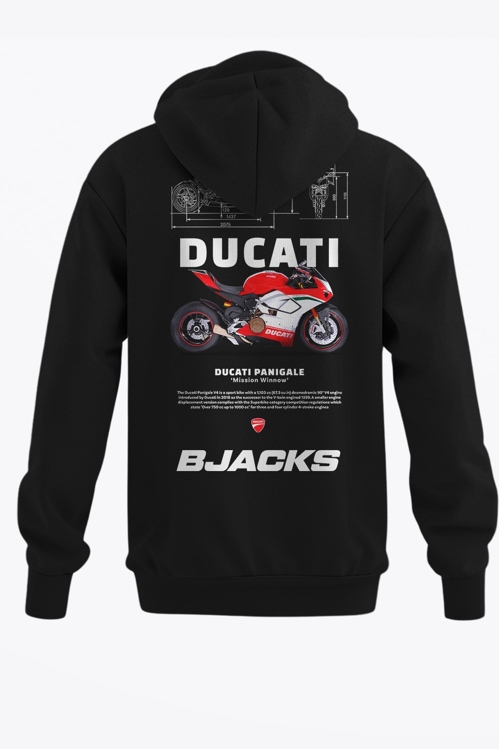 BJACKS DUCATI PANIGALE Premium Hoodie