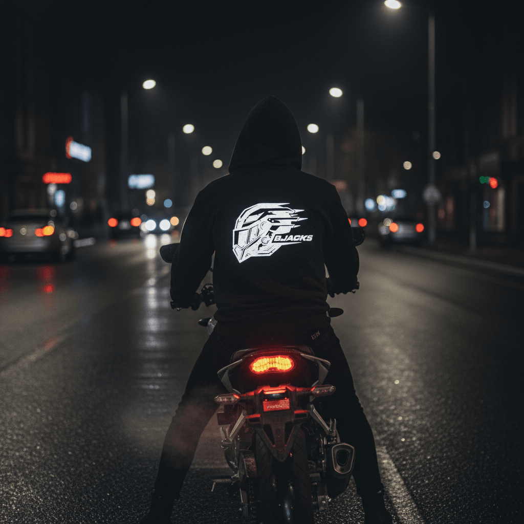 BJACKS Shine in the Dark Reflektörlü Premium Hoodie