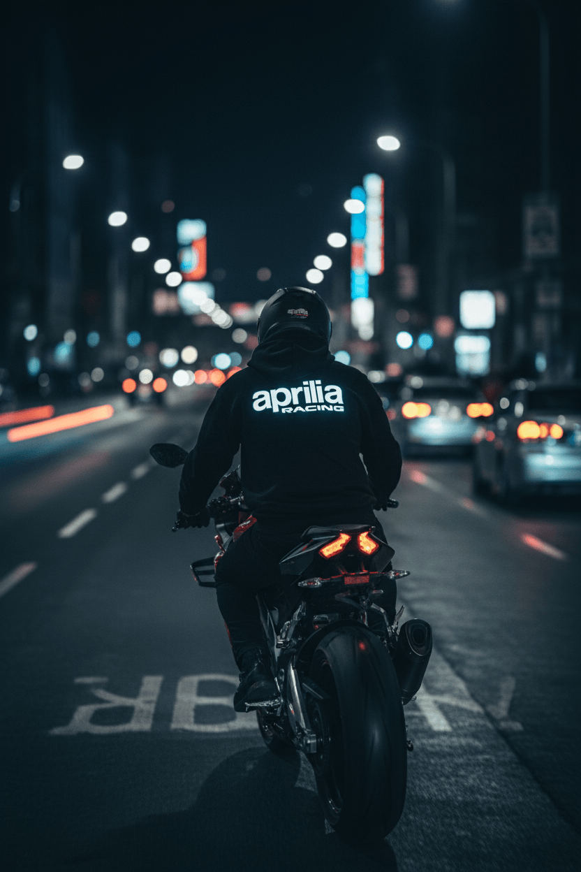 Aprilia Racing Reflektörlü Premium Hoodie