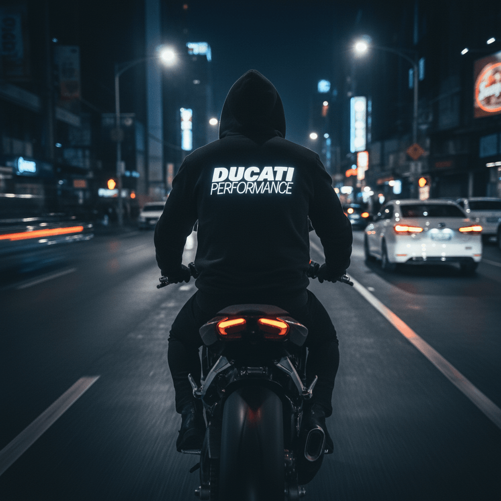 DUCATI Reflektörlü Premium Hoodie