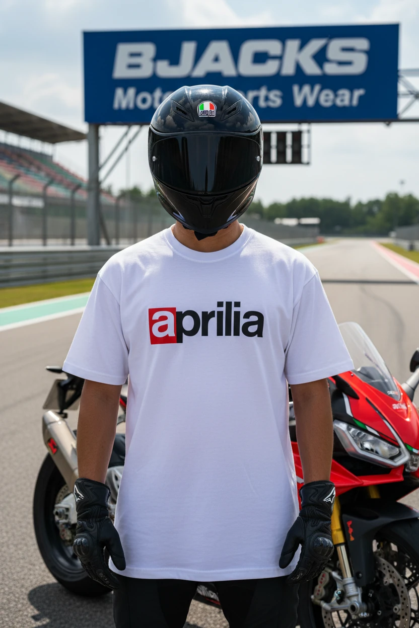 Aprilia Legacy Unisex Tişört - Aprilia Tutkunlarına Özel - Beyaz