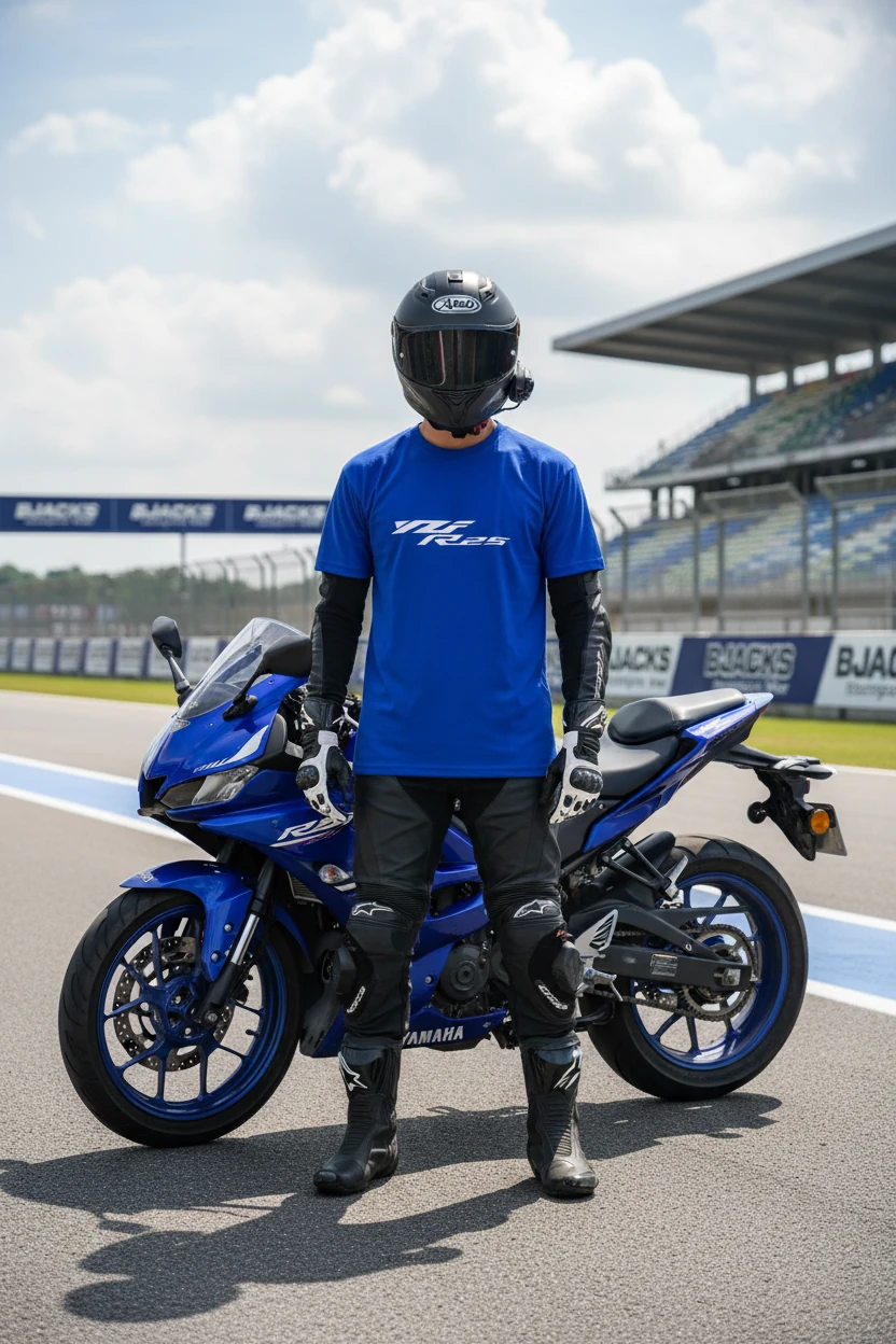 YZF R25 Tutkunlarına Özel Baskılı Premium Tişört