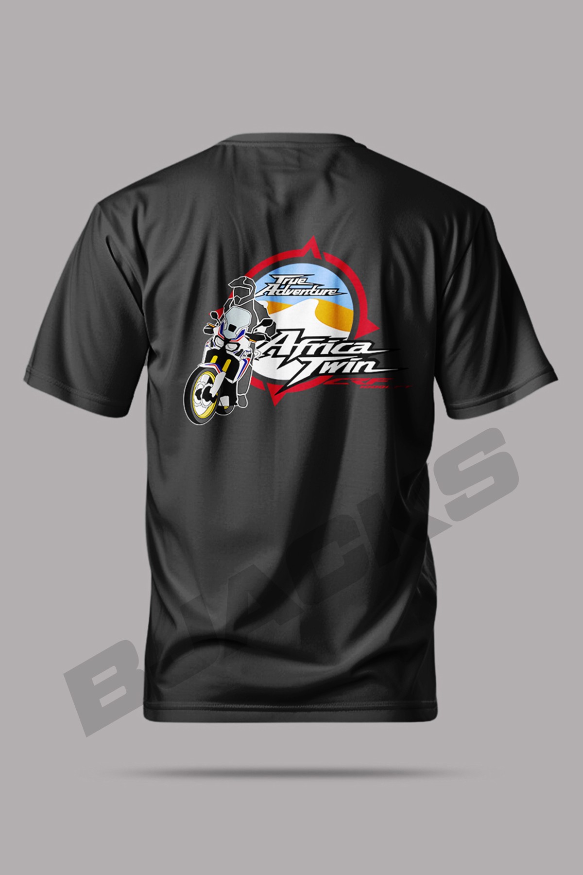 Honda Africa Twin Ön Arka Baskılı Premium T-Shirt