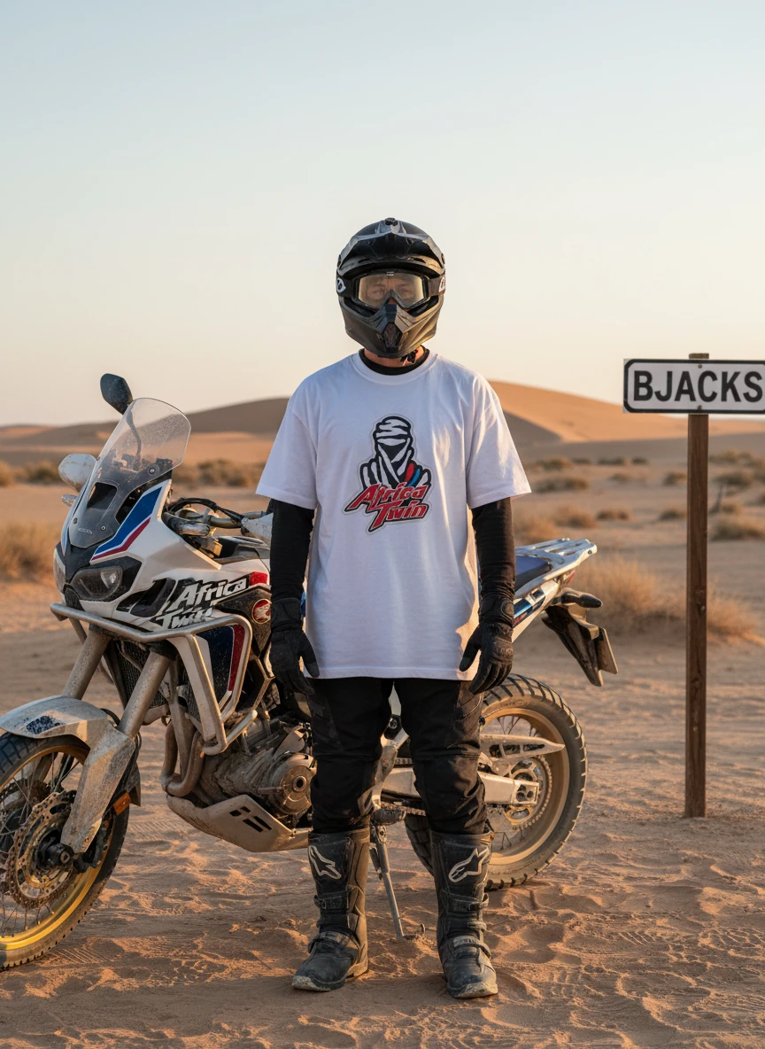 Honda Africa Twin Özel Tasarım Tişört – Maceraperest Ruhlara Özel