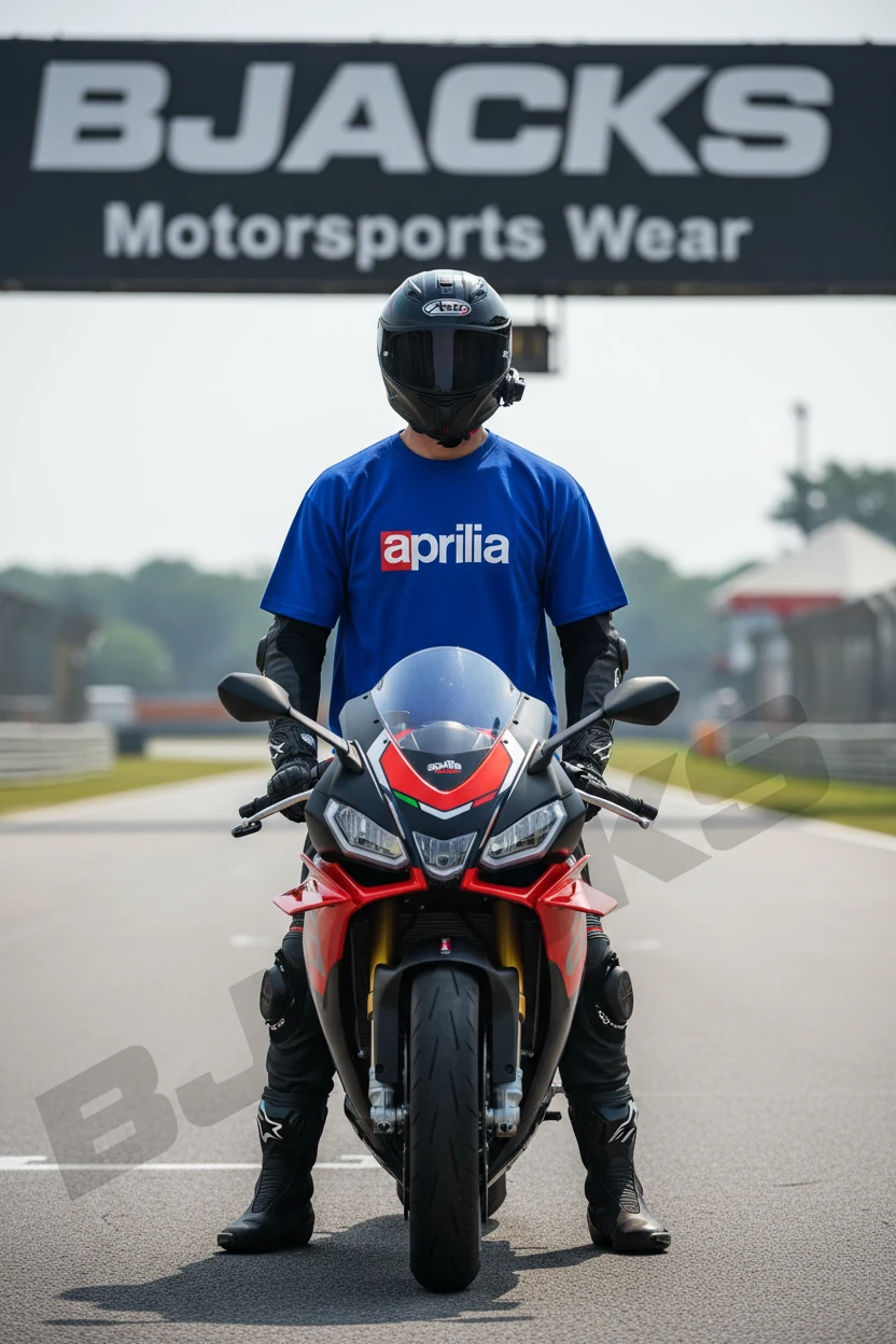 Aprilia Legacy Unisex Tişört - Aprilia Tutkunlarına Özel - Mavi