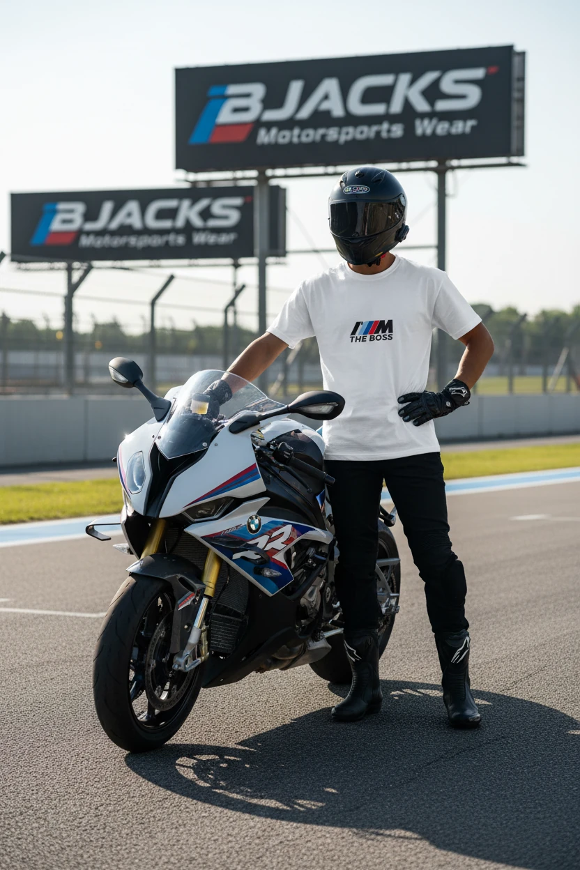 BMW I'M BOSS MPower Design Premium Tişört - Beyaz