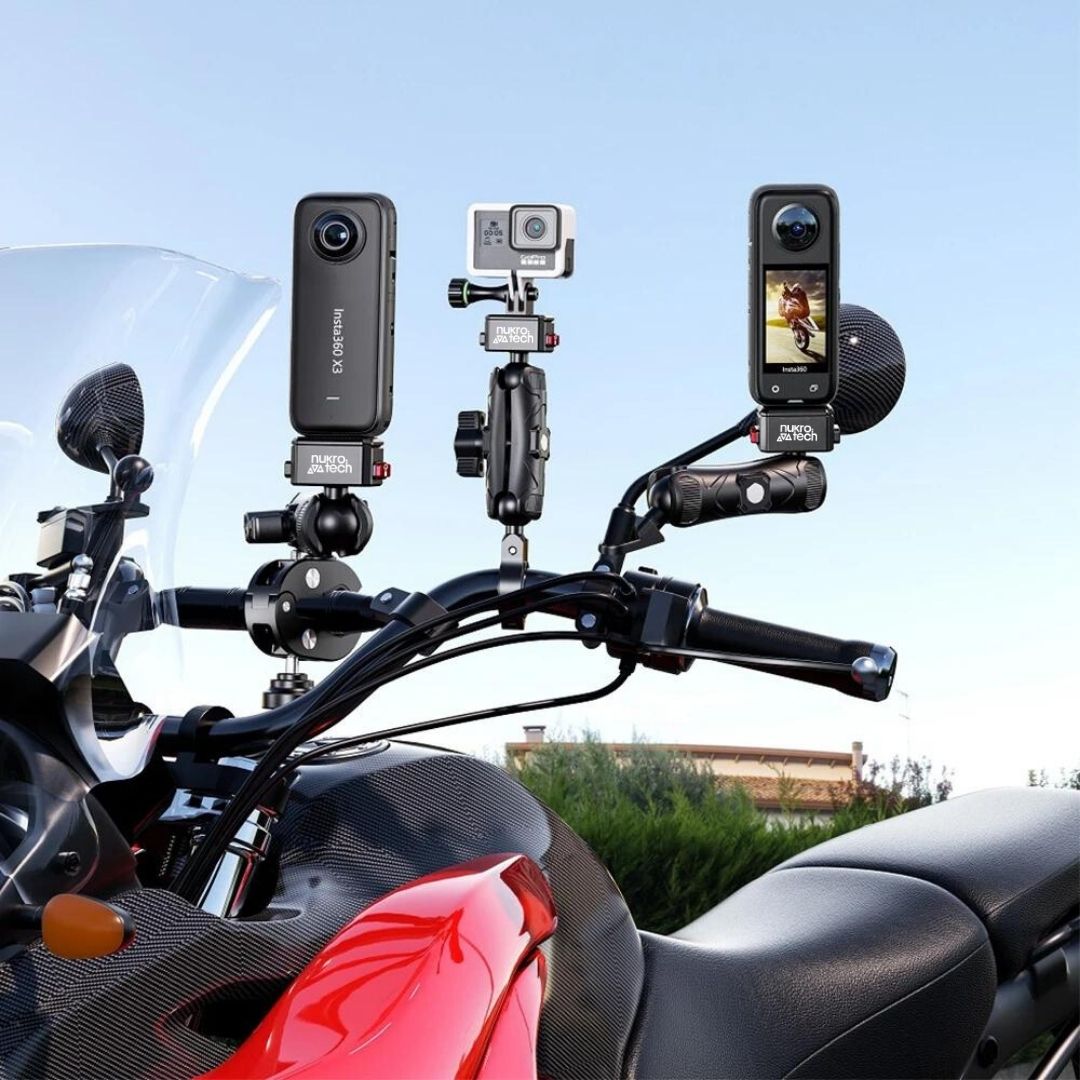 Nukro Tech Kelepçe Bağlantılı 360° Aksiyon Kamera Tutucu – Tak Çıkar Başlıklı | BJACKS