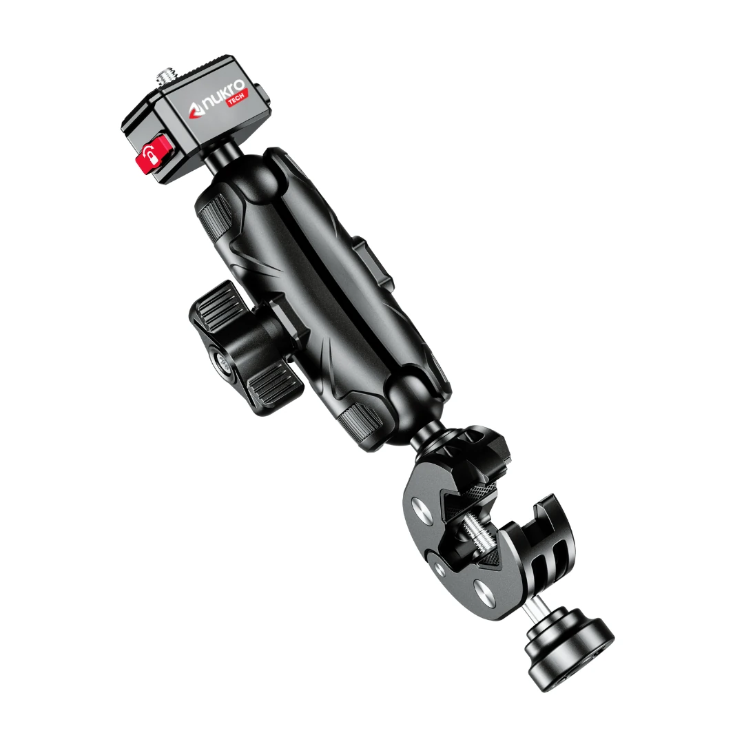 Nukro Tech Kelepçe Bağlantılı 360° Aksiyon Kamera Tutucu – Tak Çıkar Başlıklı | BJACKS