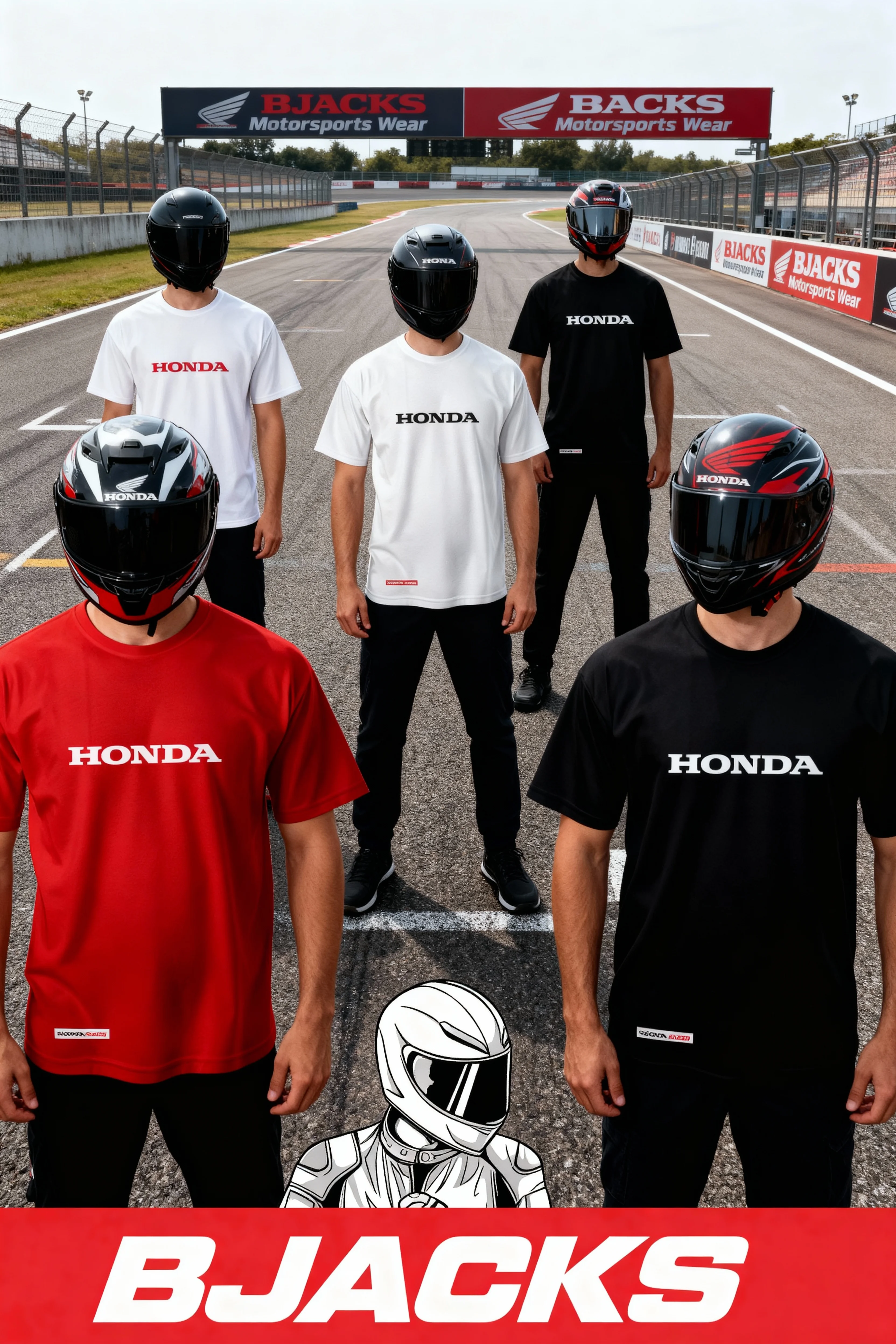 Honda Tutkunlarına Özel 5'li Paket Honda Baskılı Premium Tişört Seti 