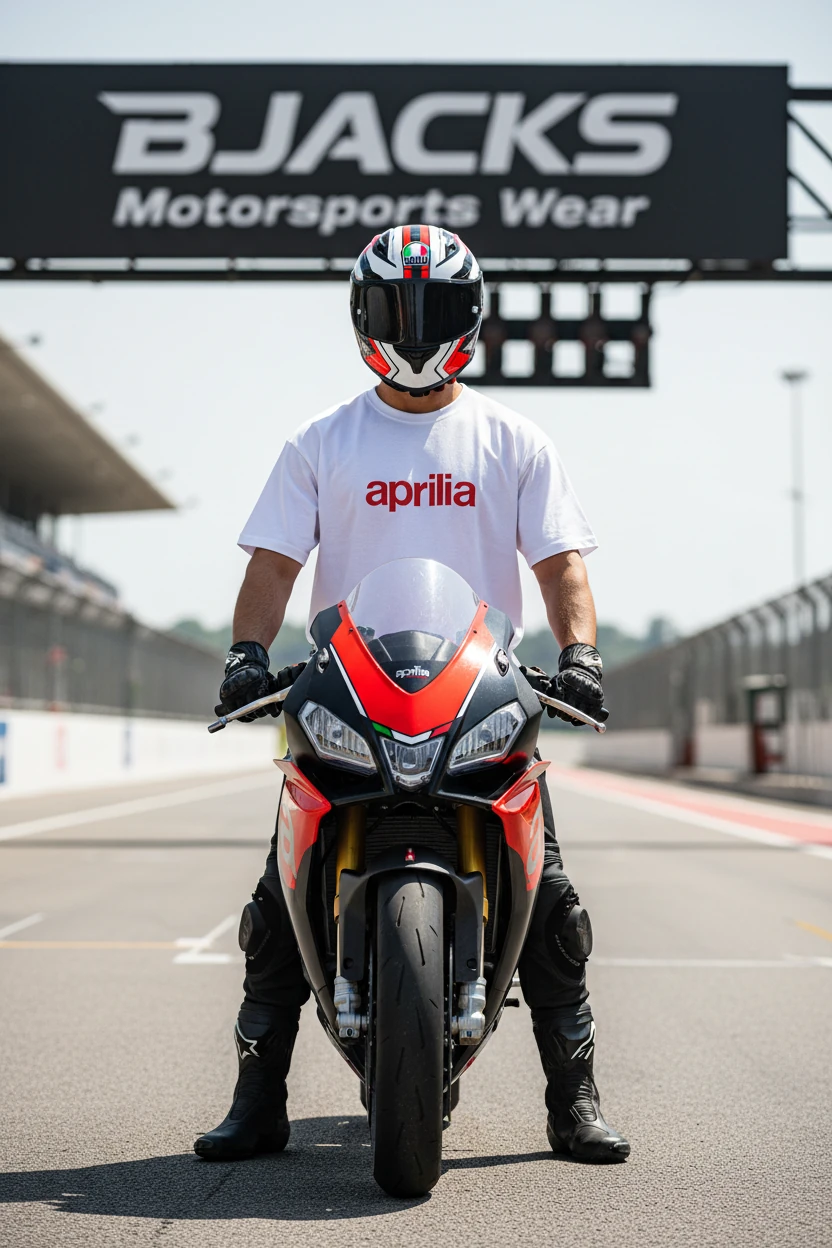 Aprilia Ikon Unisex Tişört - Aprilia Tutkunlarına Özel - Beyaz