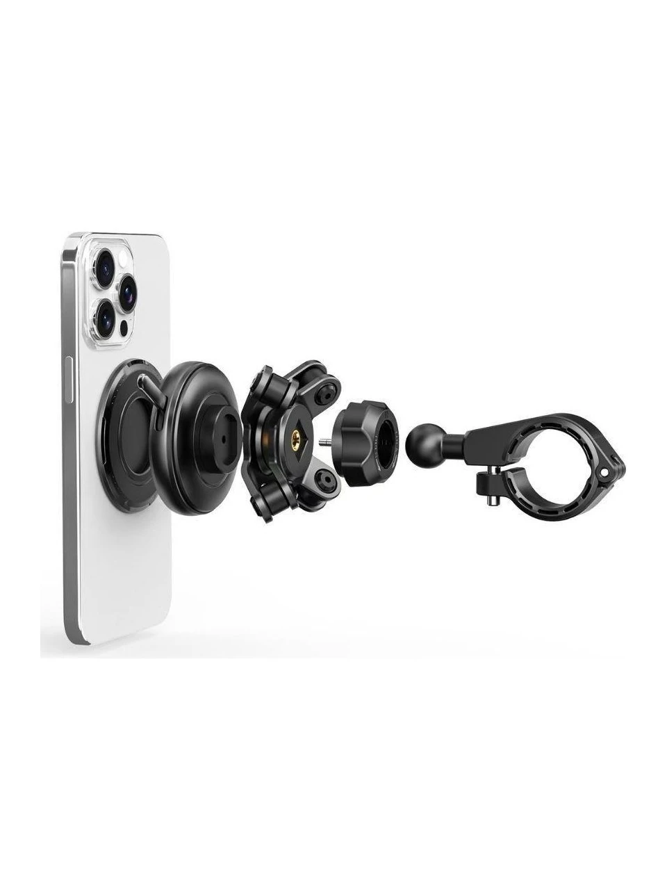 Fastfix FX2-154 Titreşim Modüllü Motosiklet Telefon Tutucu Hızlı Bırakma & Manyetik Kilitleme