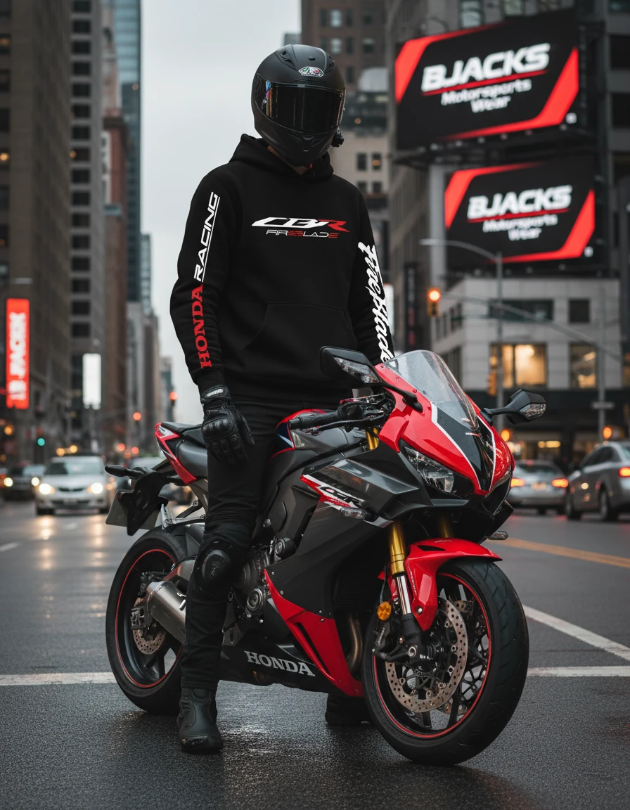 Honda Racing Motorcu Hoodie – Gücün ve Tutkunun Sembolü