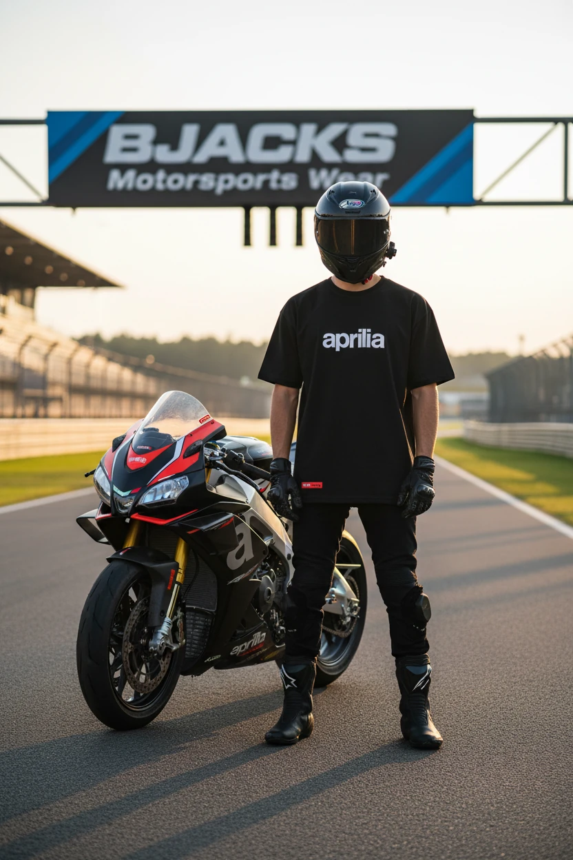 Aprilia Ikon Unisex Tişört - Aprilia Tutkunlarına Özel - Siyah