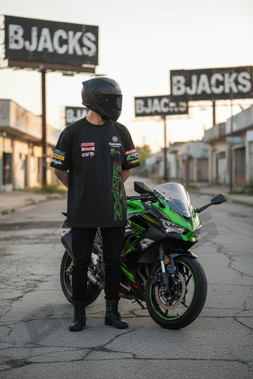 Kawasaki ZX4RR SBK Yarış Özel Tasarım T-Shirt