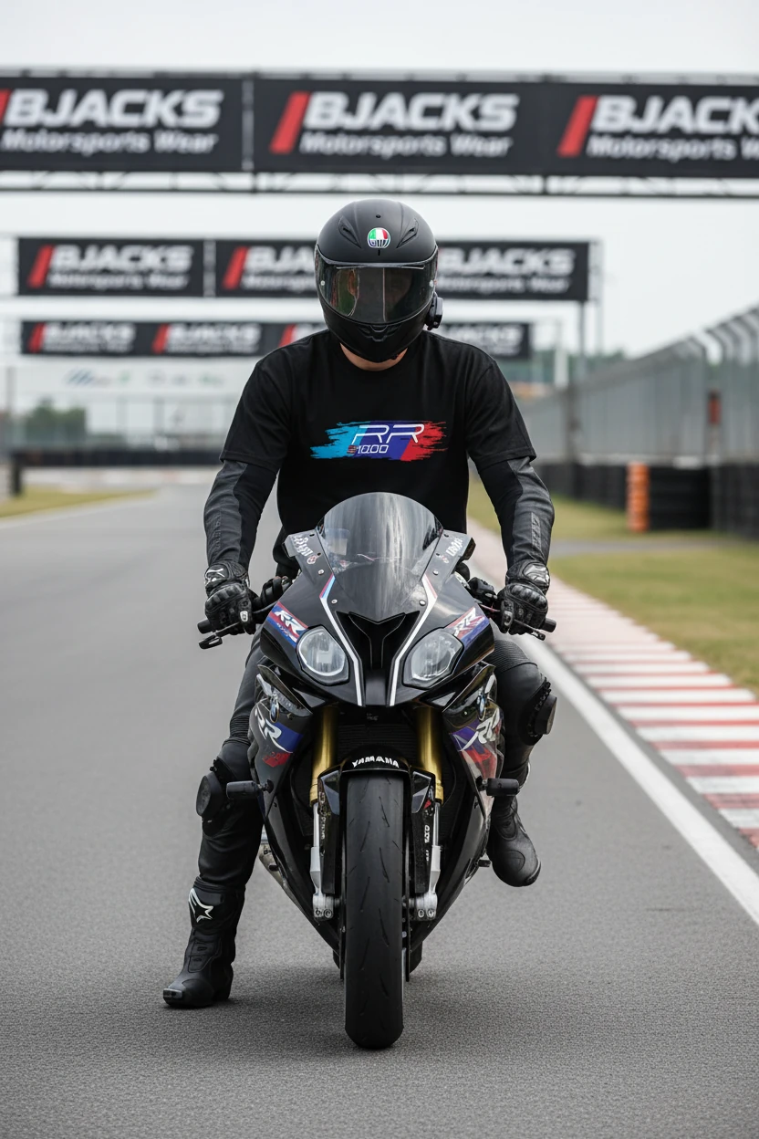 BMW S1000RR MPower Design Premium Tişört - Siyah