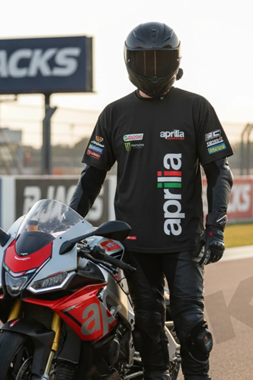 Aprilia MotoGP Racing Özel Premium Yarış Tişörtü 