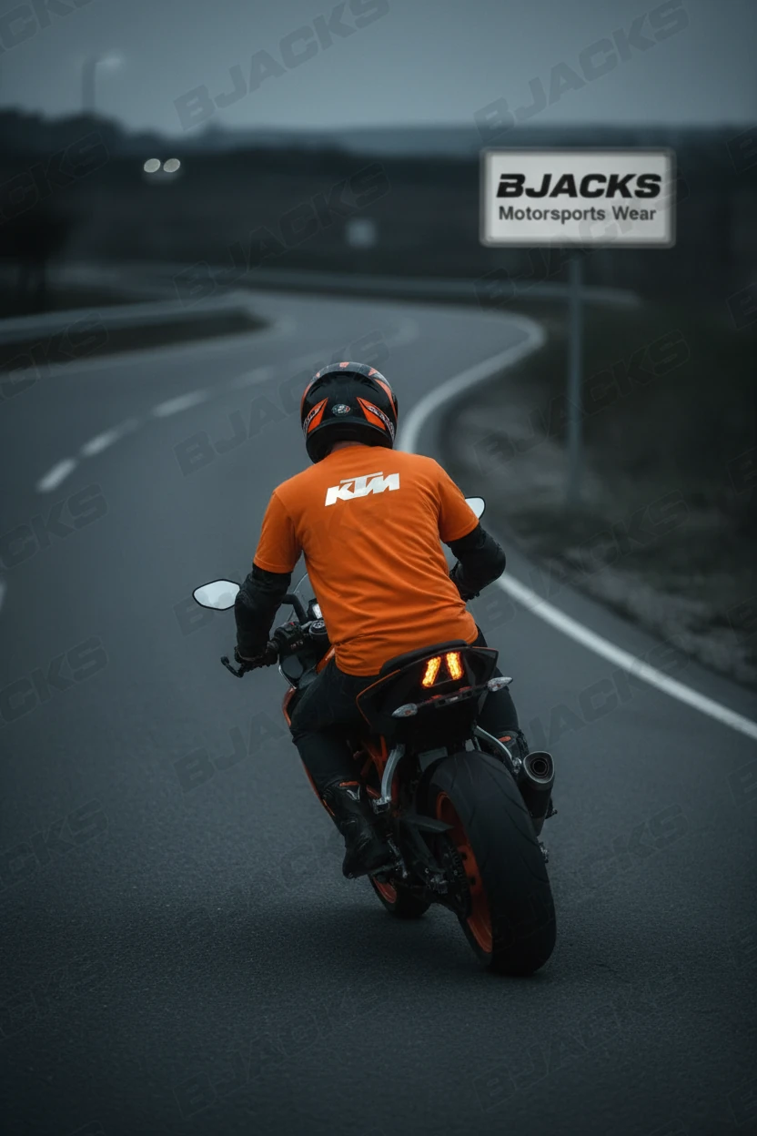 Reflektör Baskılı KTM Özel Premium Tişört - Turuncu