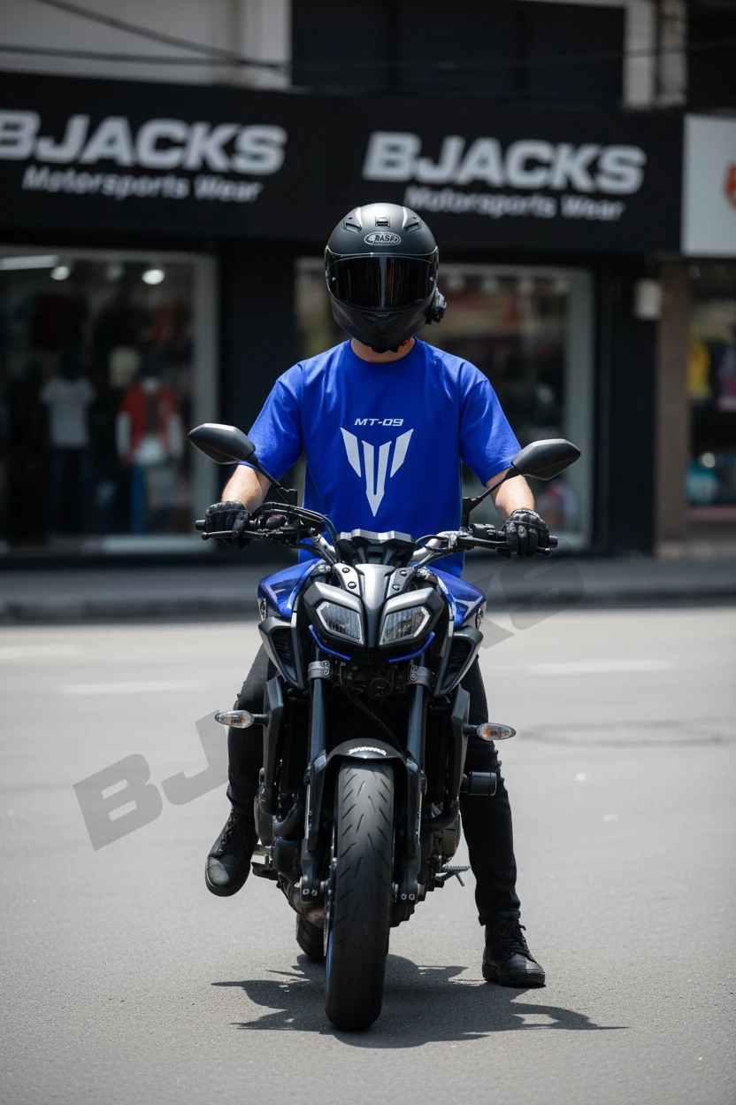 MT-09 Tutkunlarına Özel İkonik Stil Premium Tişört - lacivert