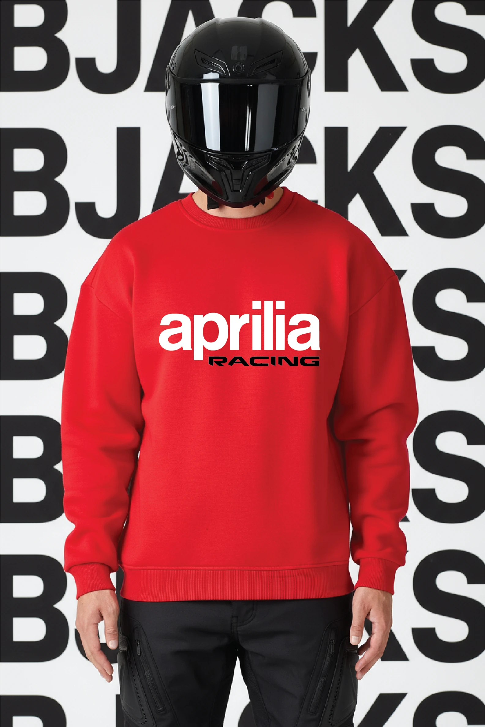 Aprilia Racing Sweatshirt – Agresif Piste Hazır Tarz | Premium Oversize - Kırmızı