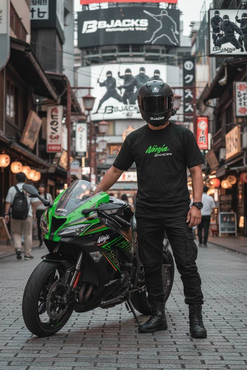 Ninja ZX10R Tutkunlarına Özel Premium Tişört - Siyah