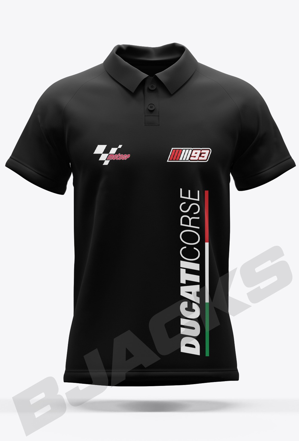 THE DUCATI MARQUEZ — KING OF CORNERS Clima Cool Polo Yakal Özel Premium Tişört