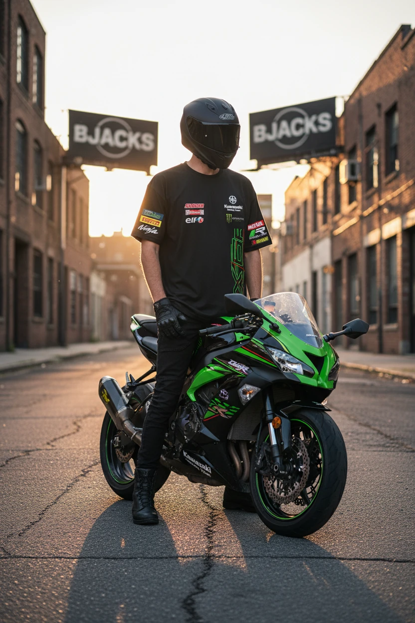 Kawasaki ZX6R SBK Yarış Özel Tasarım T-Shirt
