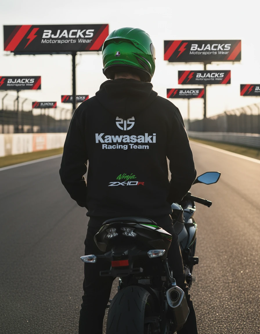 Kawaski ZX-10R Hoodie – Pist Ruhunu Yansıtan Tarz 