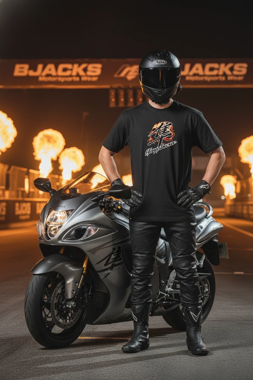 Suzuki Hayabusa On Fire - Suzuki Hayabusa Tutkunlarına Özel Tasarım Premium Tişört