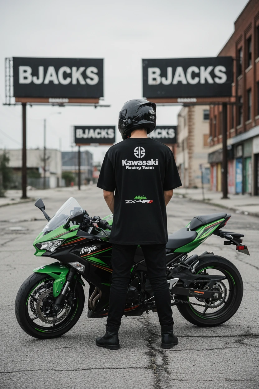 Kawasaki ZX4RR SBK Yarış Özel Tasarım T-Shirt