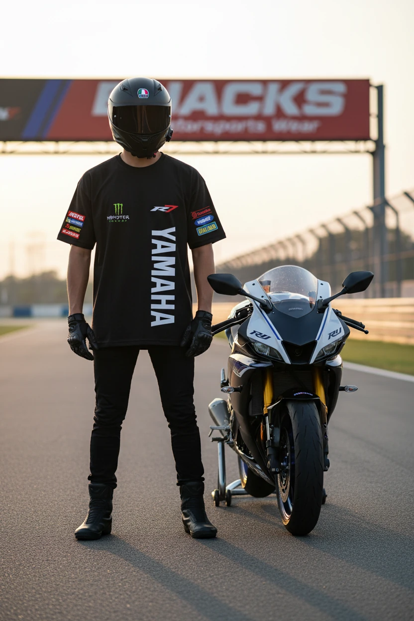 YZF R7 MotoGP Yarış Özel Tasarım Premium Tişört