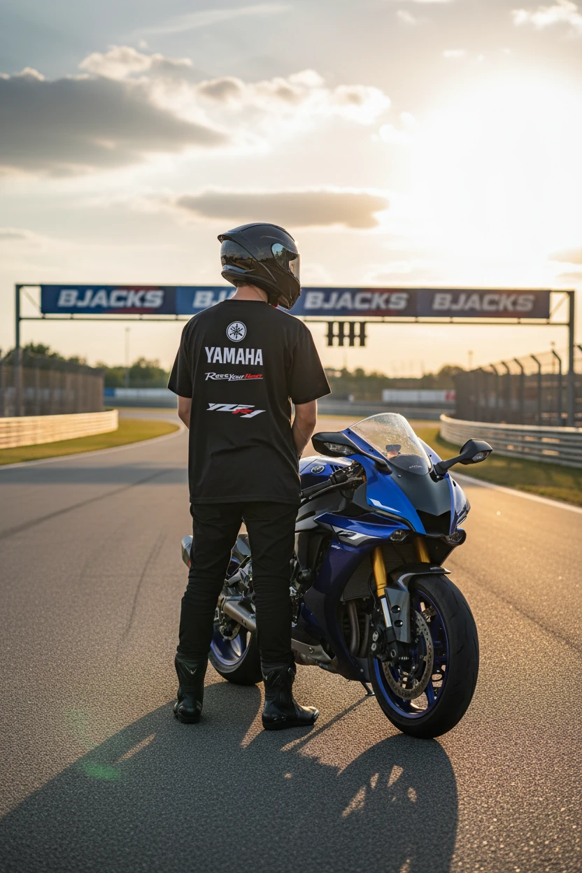 YZF R1 MotoGP Yarış Özel Tasarım Premium Tişört