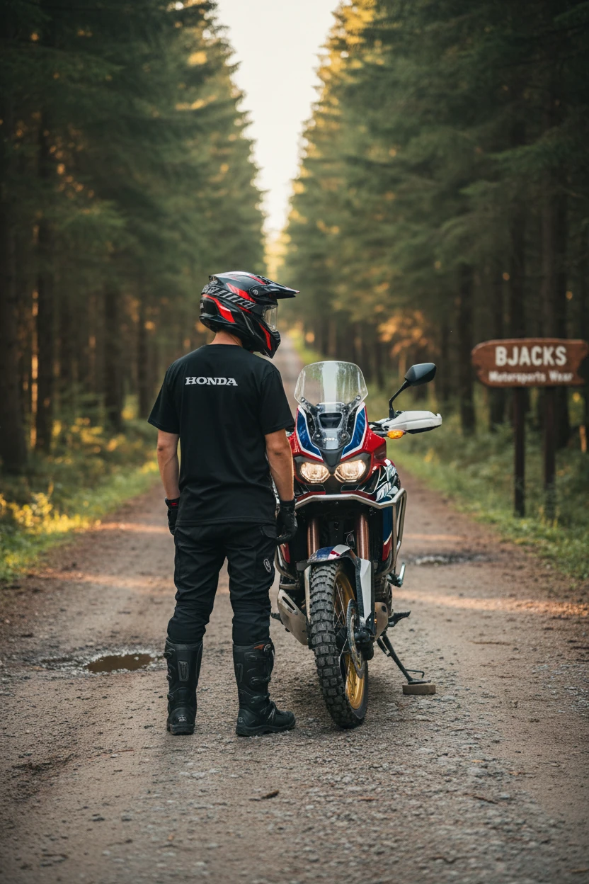 Honda Africa Twin Tutkunlarına Özel Baskılı Premium Tişört