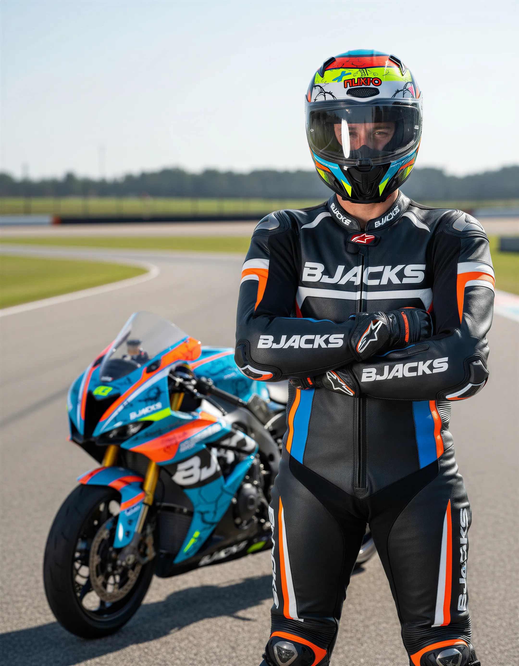 Nukro B-506 Kong Black Red Yellow Kask – ECE 22.06 Sertifikalı, Hafif ve Konforlu