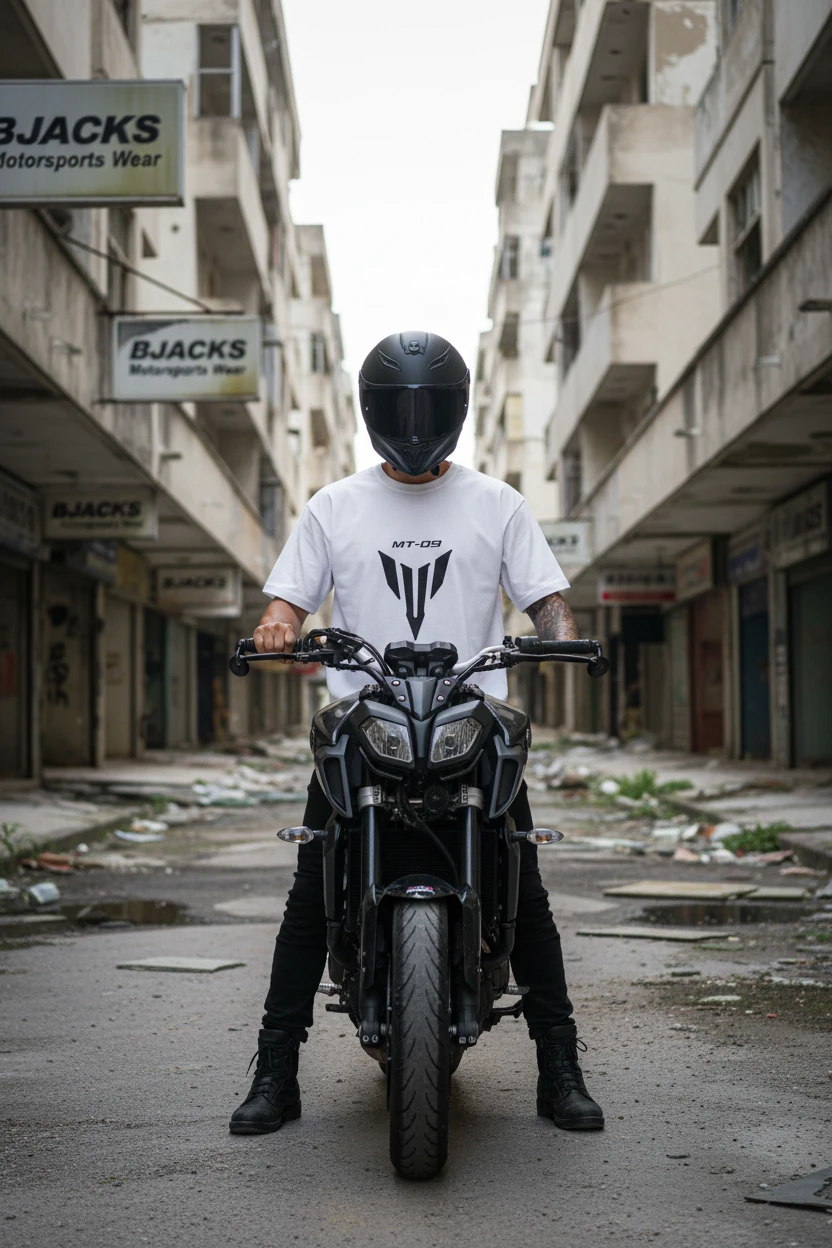 MT-09 Tutkunlarına Özel İkonik Stil Premium Tişört - beyaz