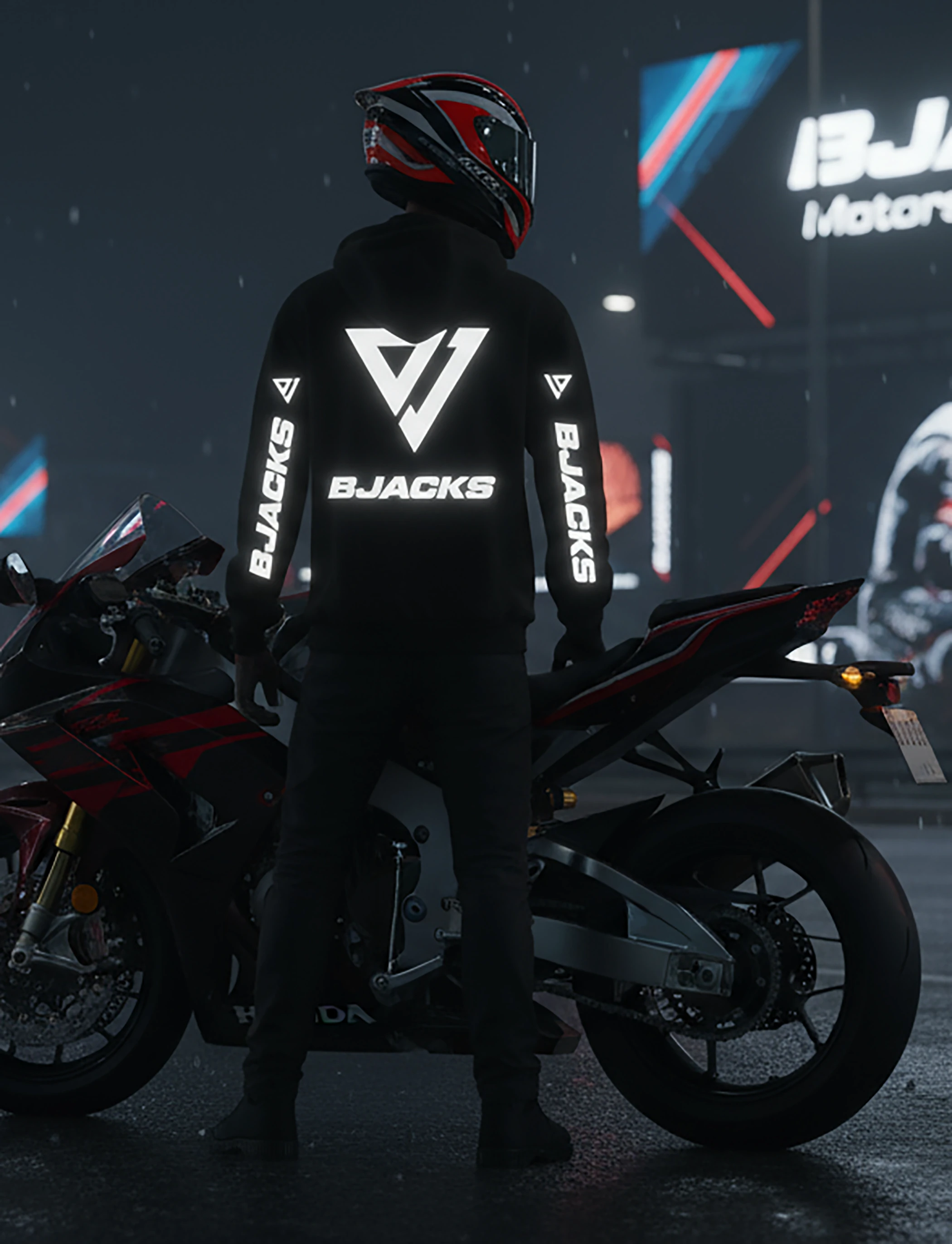 BJACKS Reflective Legacy Hoodie – Geceyi Aydınlatan Tarz