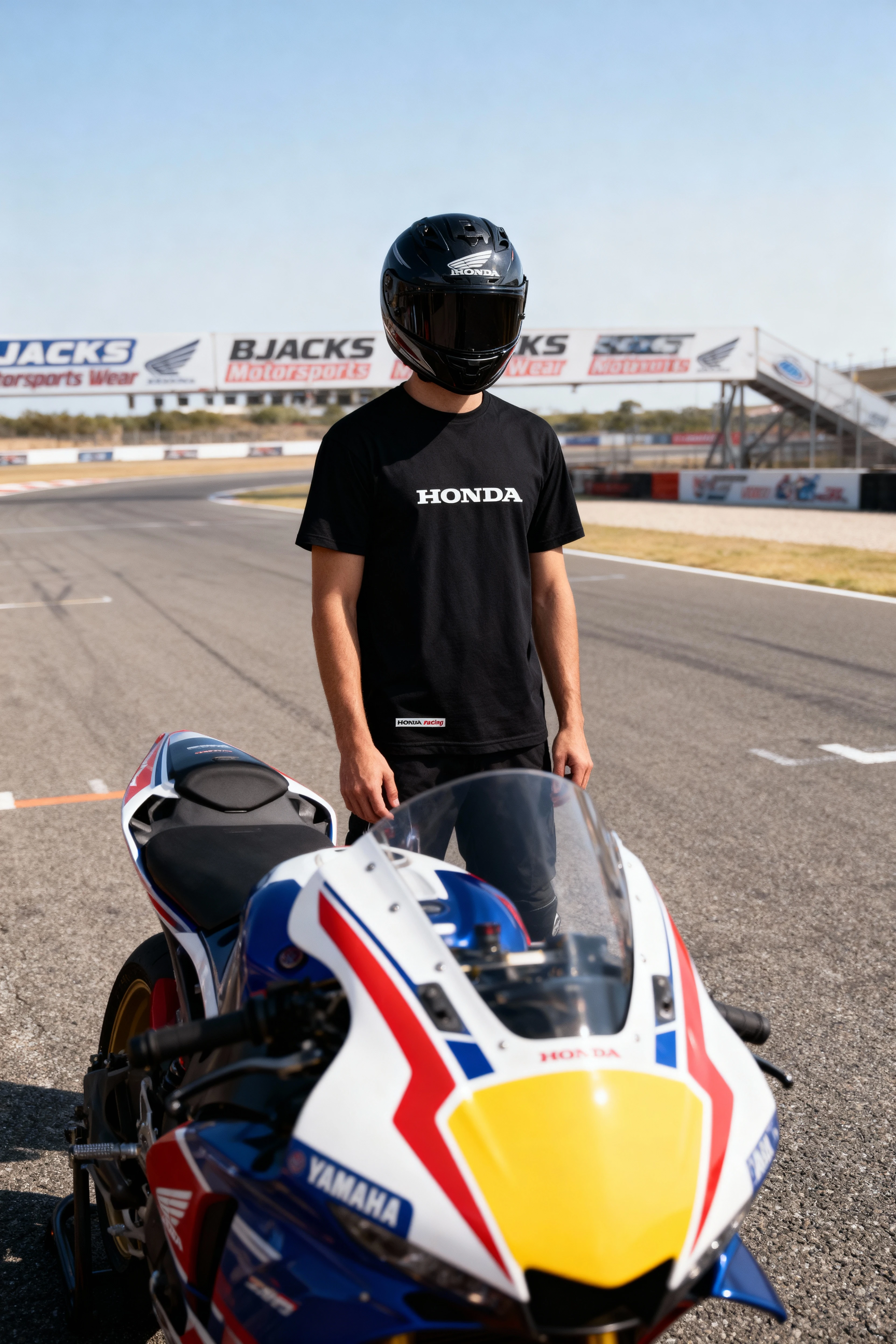 Honda Tutkunlarına Özel Honda Baskılı Premium Tişört - Siyah - Beyaz Yazı