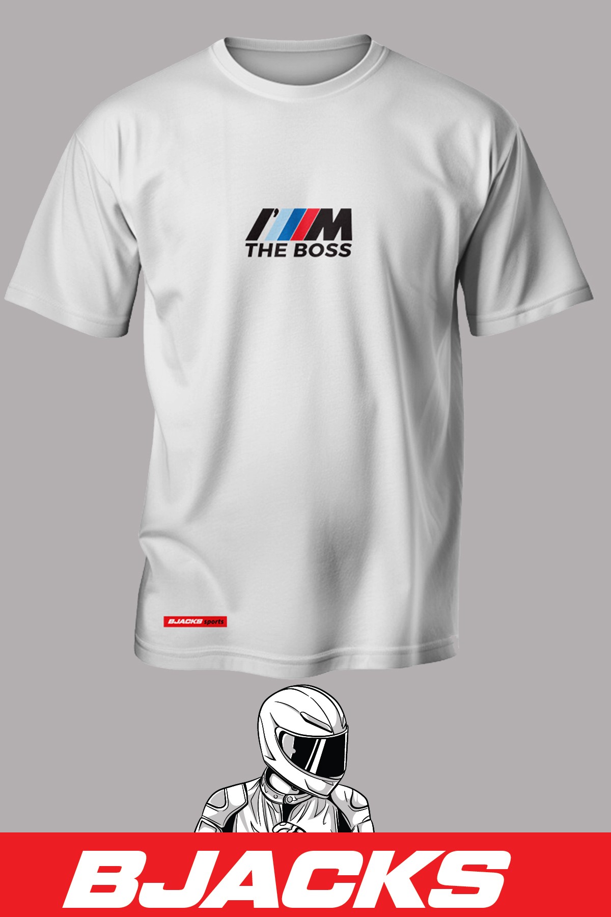 BJACKS'den BMW I'M BOSS MPower Design Premium Tişört - Beyaz