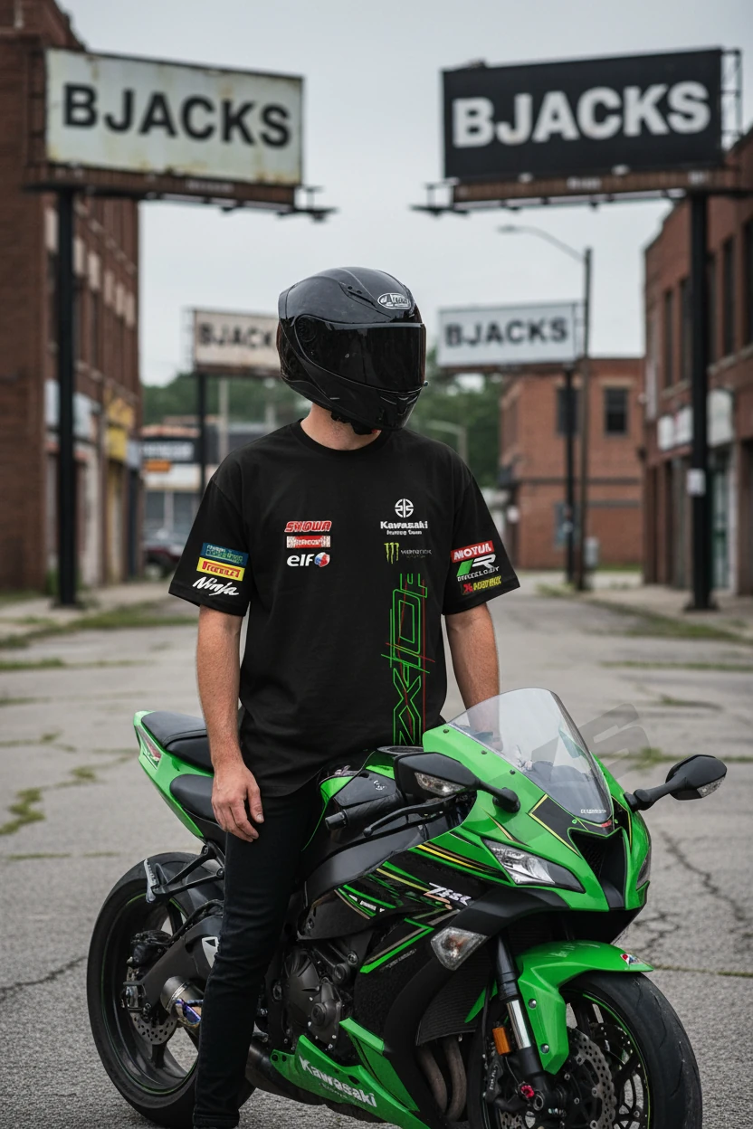 Kawasaki ZX10R SBK Yarış Özel Tasarım T-Shirt