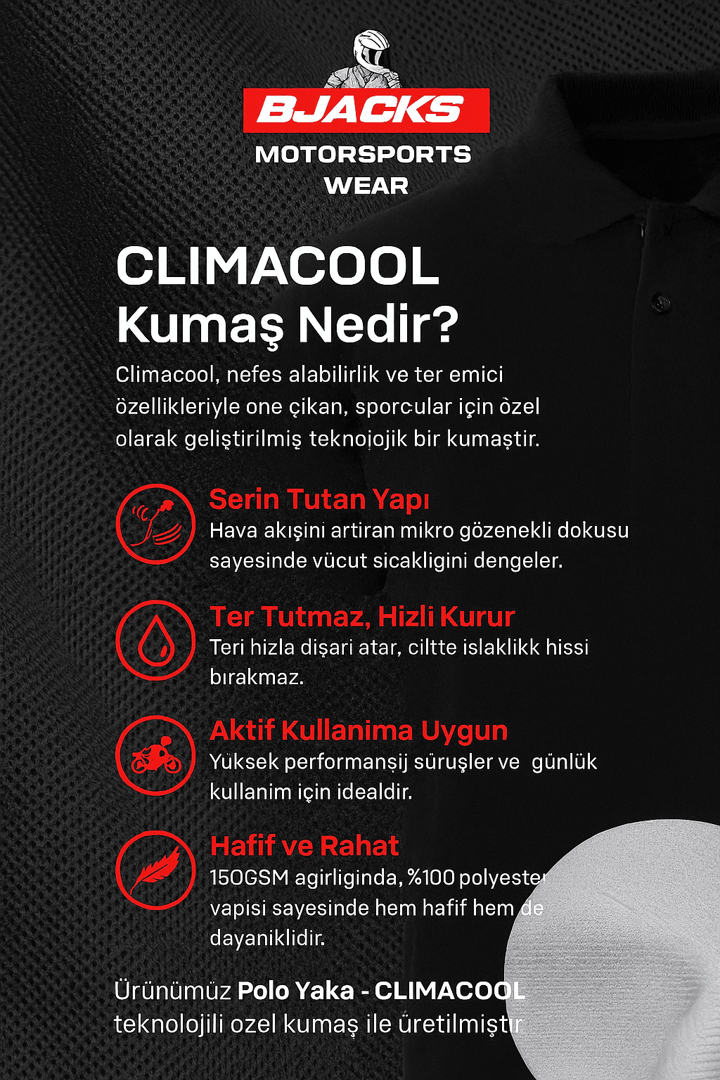 Aprilia Racing Clima Cool Polo Yaka  Premium Tişörtü 