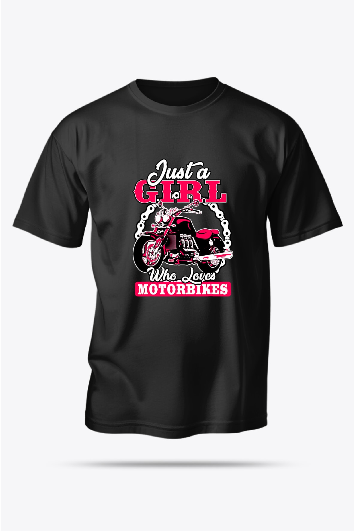 BJACKS Just a Girl Who Loves Motorbikes Unisex Premium Tişört