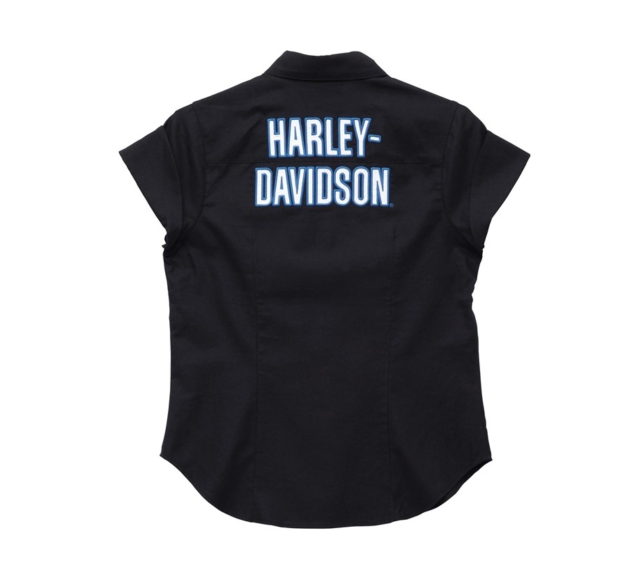 Harley-Davidson® Women's Land Of Liberty Solid Shirt - Black Beauty 2
