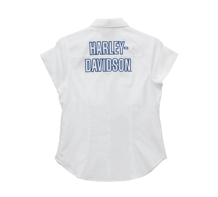 Harley-Davidson® Women's Land Of Liberty Solid Shirt - Bright White