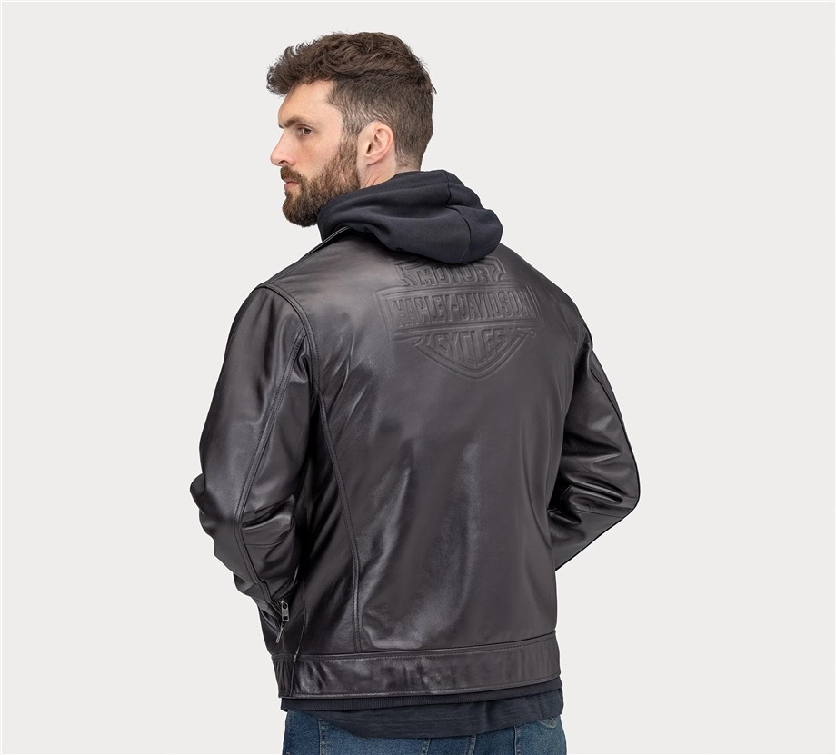 Harley-Davidson® Men's Lisbon Debossed Leather Jacket