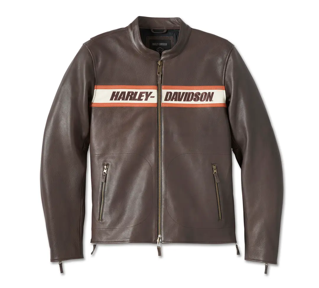 JACKET-VICTORY LANE II,LEATHER,BROWN,PPE