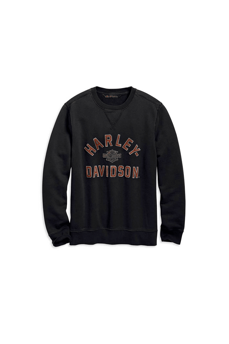 Harley-Davidson® Men's Felt Letter Slim Fit Pullover Sweatshirt, Black
