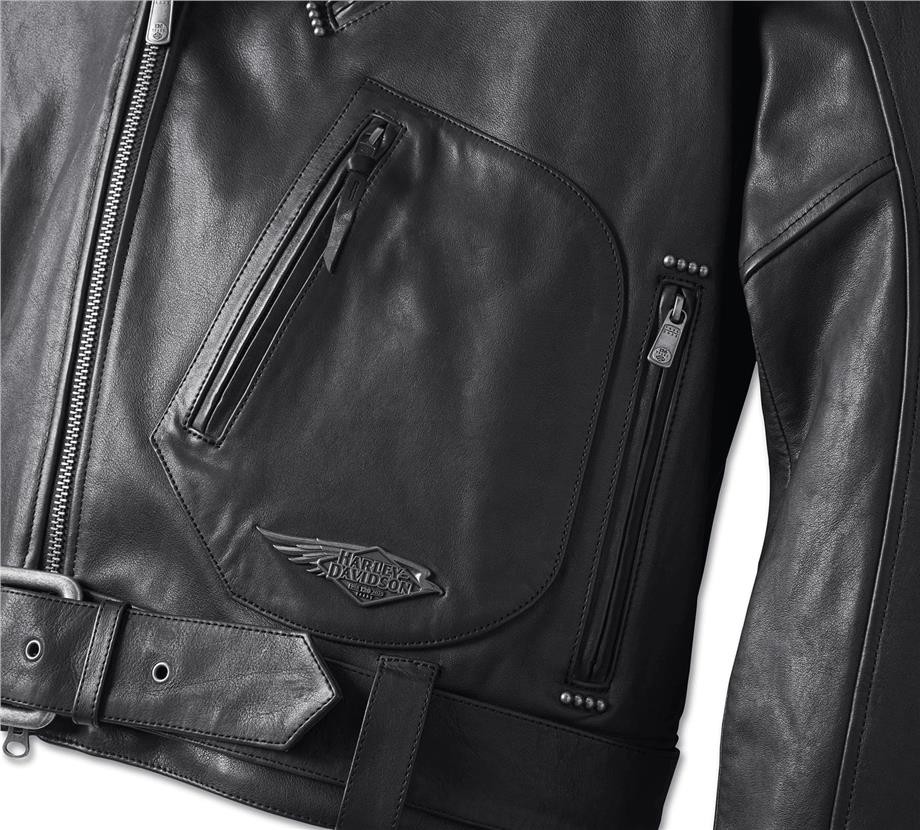 Harley-Davidson® Men's 120th Anniversary Cycle Champ Leather Biker Jacket