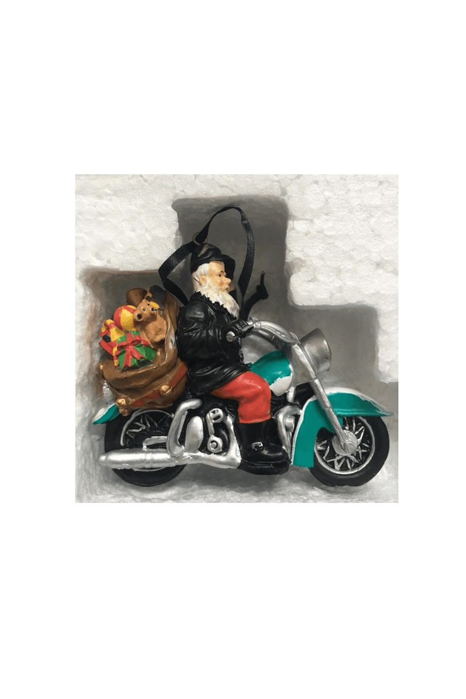 Harley-Davidson® Ornament-Santa Biker, Led