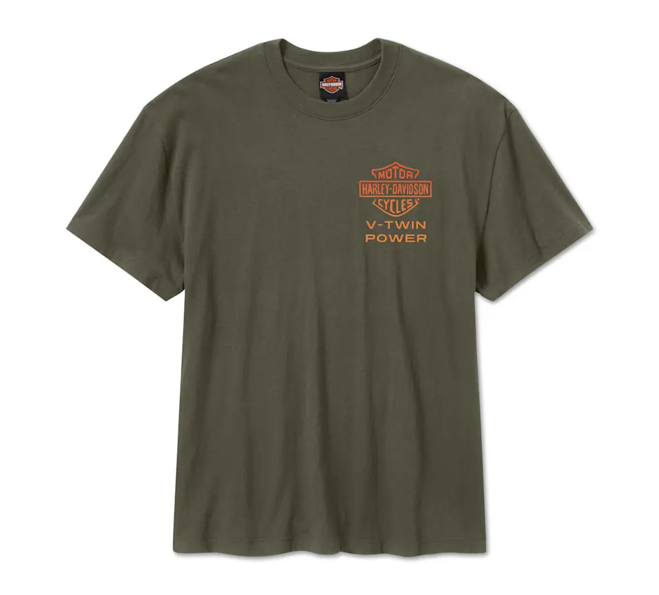 Men's H-D Engine Twins Short Sleeve Tee - Grape Leaf